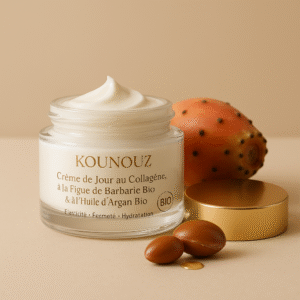 Crème de jour anti âge au collagène, huile de pépin de figue de barbarie et huile d'argan