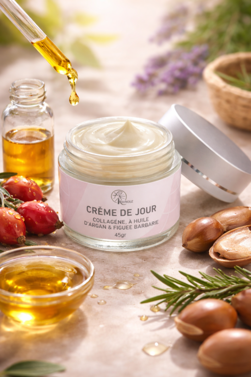 ChatGPT Image 18 déc. 2025, 15_48_25 Crème de jour anti âge au collagène, huile de pépin de figue de barbarie et huile d'argan-45G-