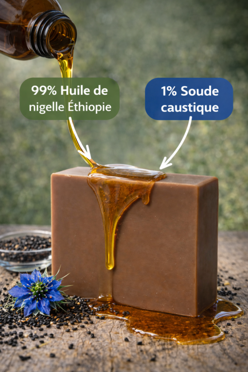 Savon à l'huile de Nigelle d'Ethiopie 99%-100G-Exceptionnelle!!!