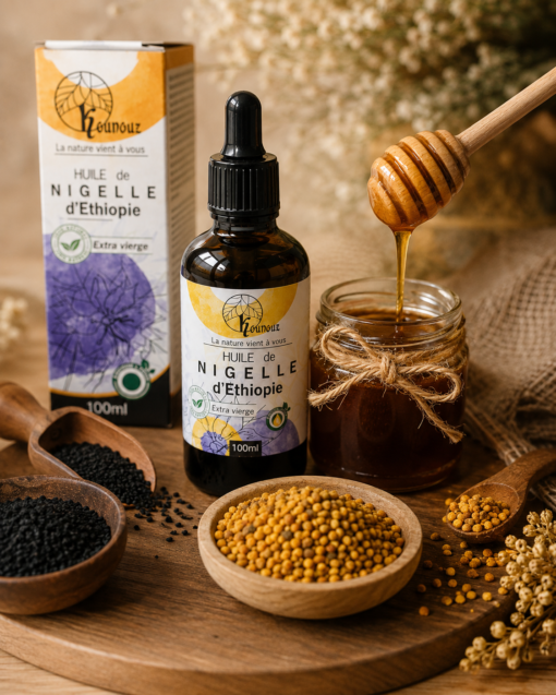 Huile de nigelle d’Éthiopie pure 100 ml — vue 3 — Kounouz