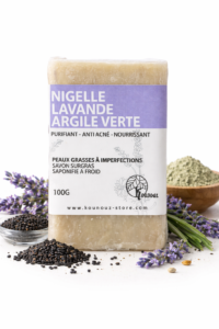 Savon nigelle, lavande ' argile verte 100 g — Kounouz