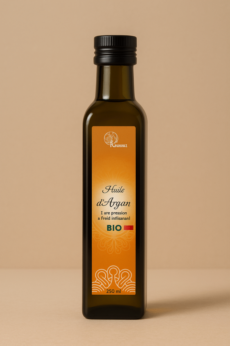 Huile d’Argan Alimentaire BIO – Kounouz -250ml- — Kounouz