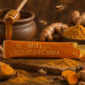 ChatGPT Image 23 juil. 2026, 23_08_06 Miel au Curcuma – Stick 10 g — Kounouz