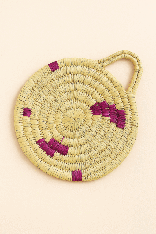 Dessous de plat artisanal,en paille tressé à la main