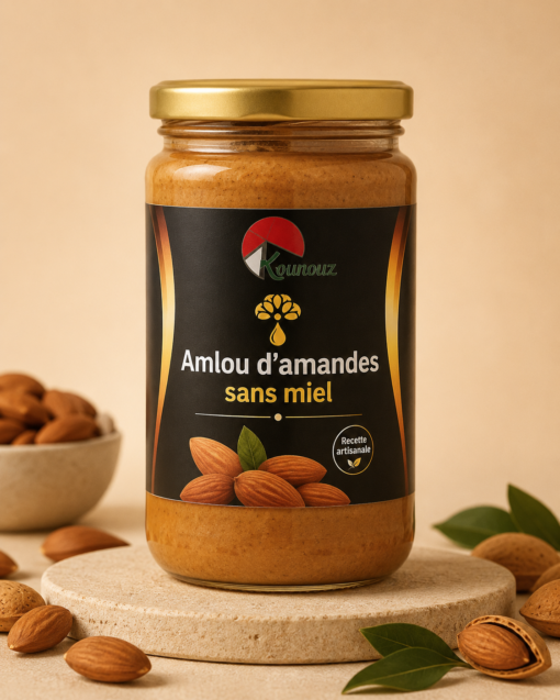 amlou-sans-miel-kounouz Amlou sans miel 1 kg – amandes ' huile d’argan, sans sucre ajouté — Kounouz