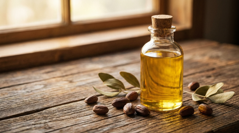 Huile de jojoba : bienfaits peau et cheveux — Kounouz