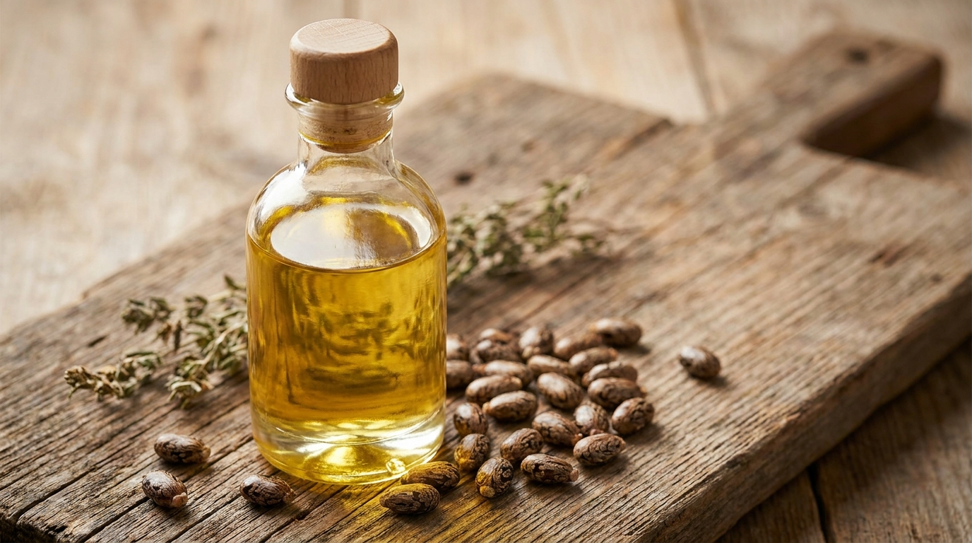 Huile de ricin : faire pousser cheveux, cils et sourcils — Kounouz