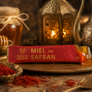 ChatGPT Image 23 juil. 2026, 23_15_51 Miel au Safran en Stick – 10 g — Kounouz